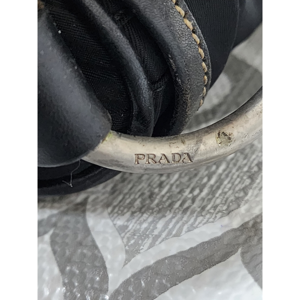 Prada Vintage Tessuto Nylon Corsaire Shoulder Bag Black - Picture 11 of 15